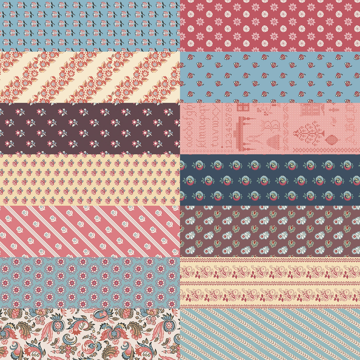 Jane Austen Sew-Along Extras - 10" Squares