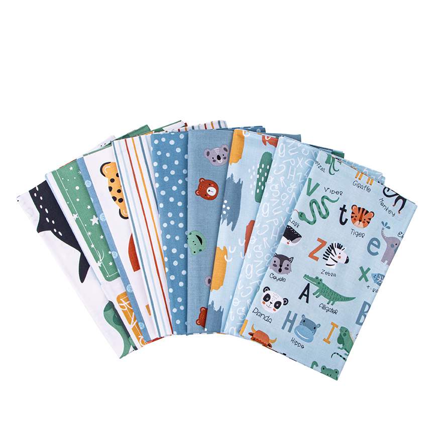 Alphabet Zoo 1-Yard Bundle Aqua, 9 Yards Total