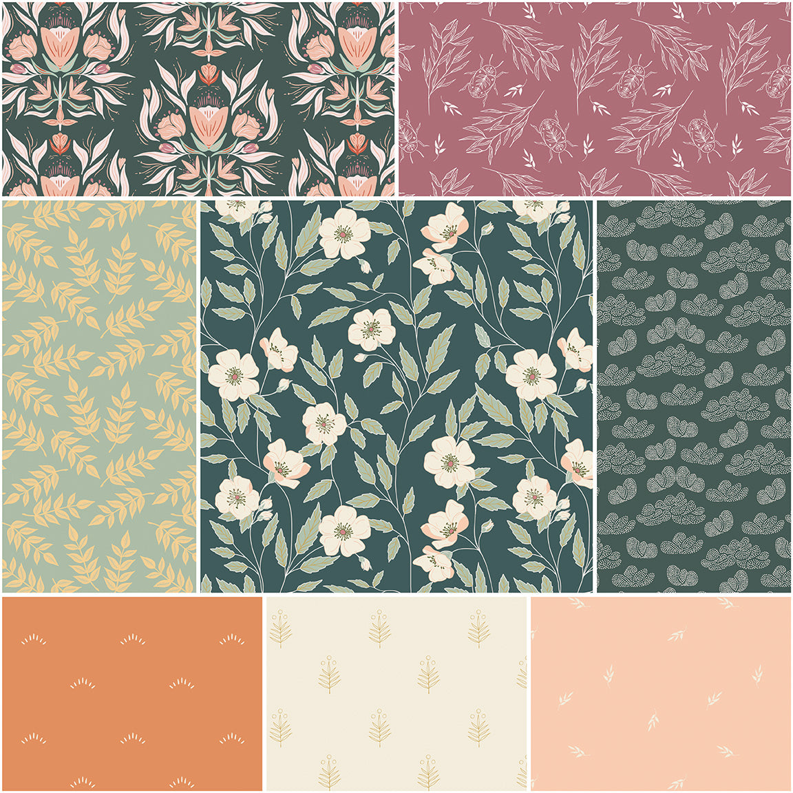 Garden Dreams 1-Yard Bundle Evergreen