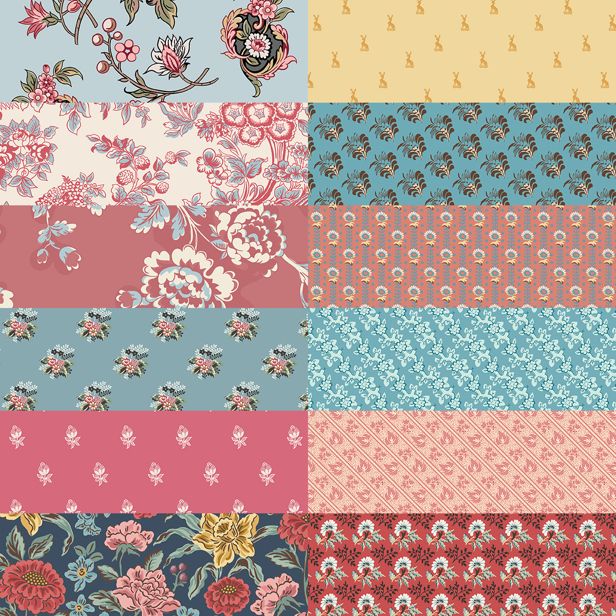 Jane Austen Sew-Along Extras - Fat Eighth Packet