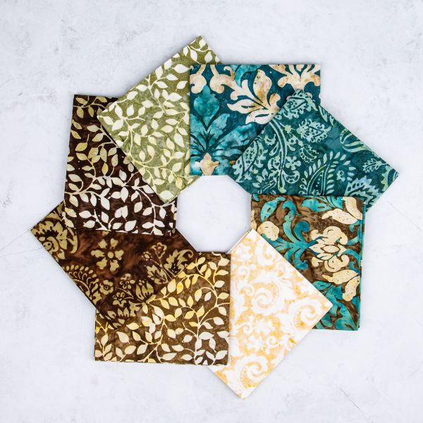 Expressions Batiks Decorator Style Cedar Stone Fat Quarter Bundle A