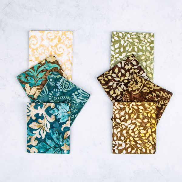 Expressions Batiks Decorator Style Cedar Stone Fat Quarter Bundle A