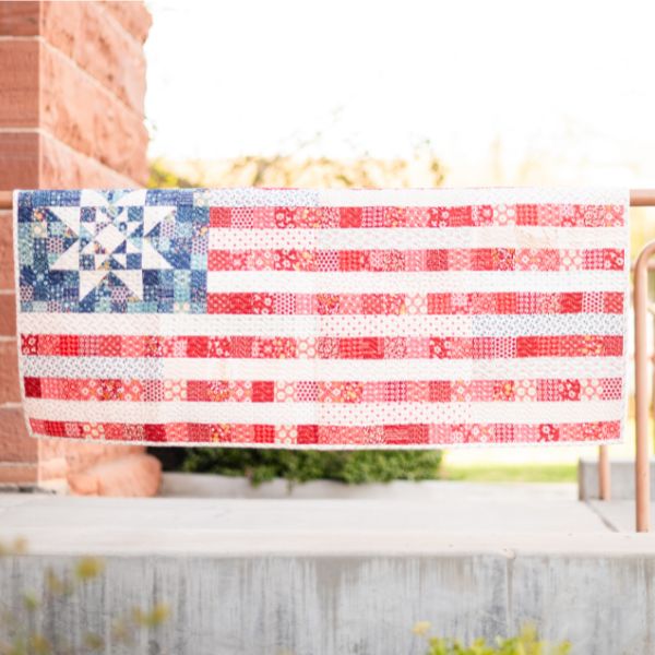 Americana Oh Beautiful Flag Runner & Amber Waves Mini Quilt Kit