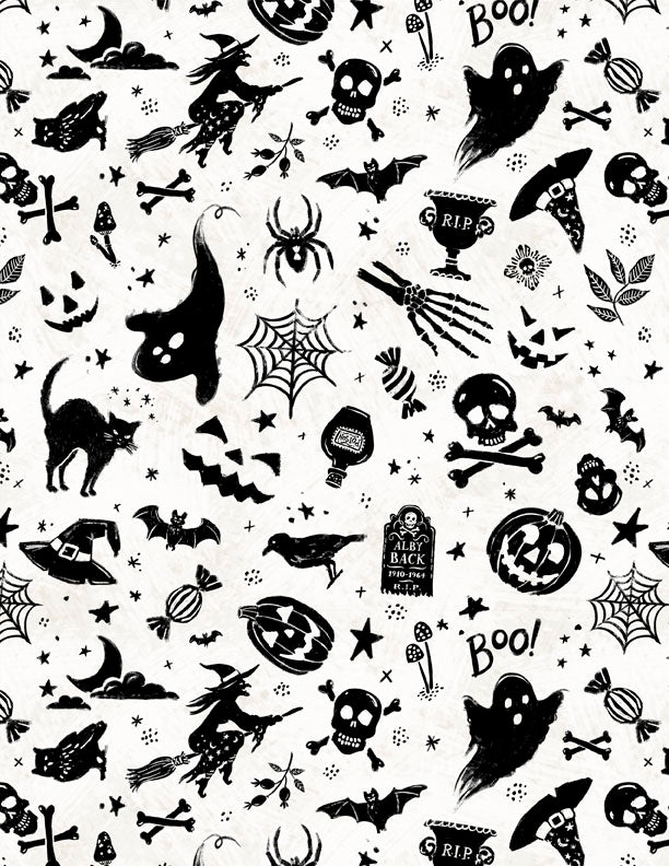 Midnight Hauntings Collage Cream