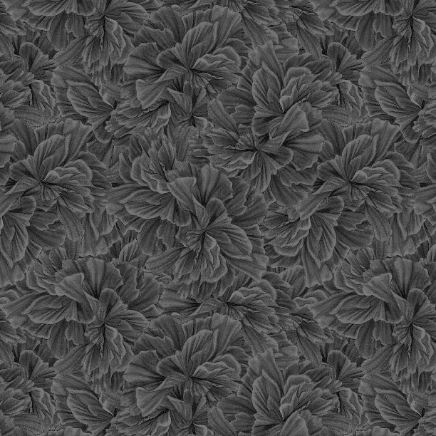 Midnight Garden Petal Texture Black