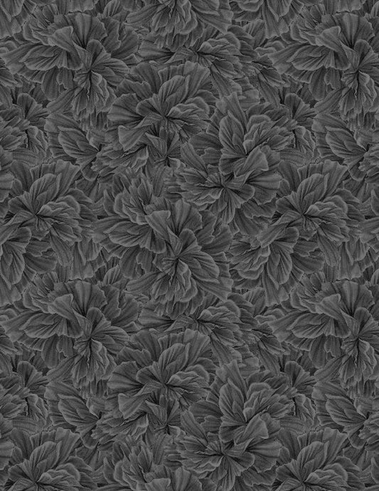 Midnight Garden Petal Texture Black
