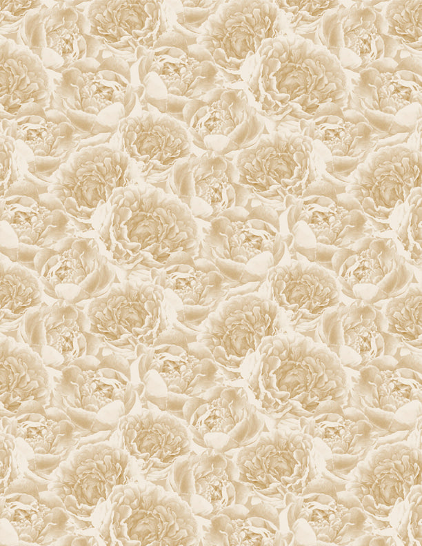 Crimson Blooms Tonal Florals Cream