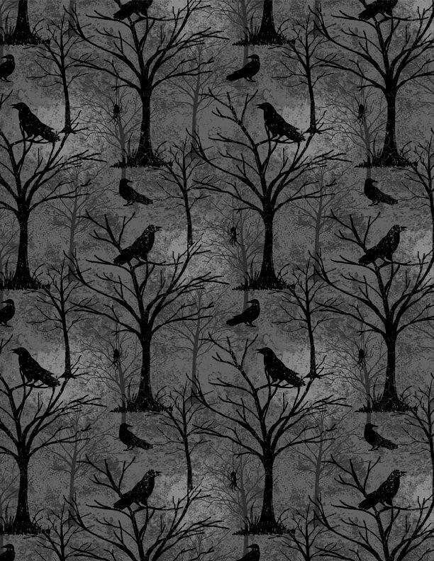 Moonlit Manor Crows Black