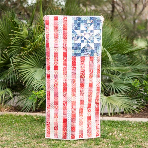 Americana Oh Beautiful Flag Runner & Amber Waves Mini Quilt Kit