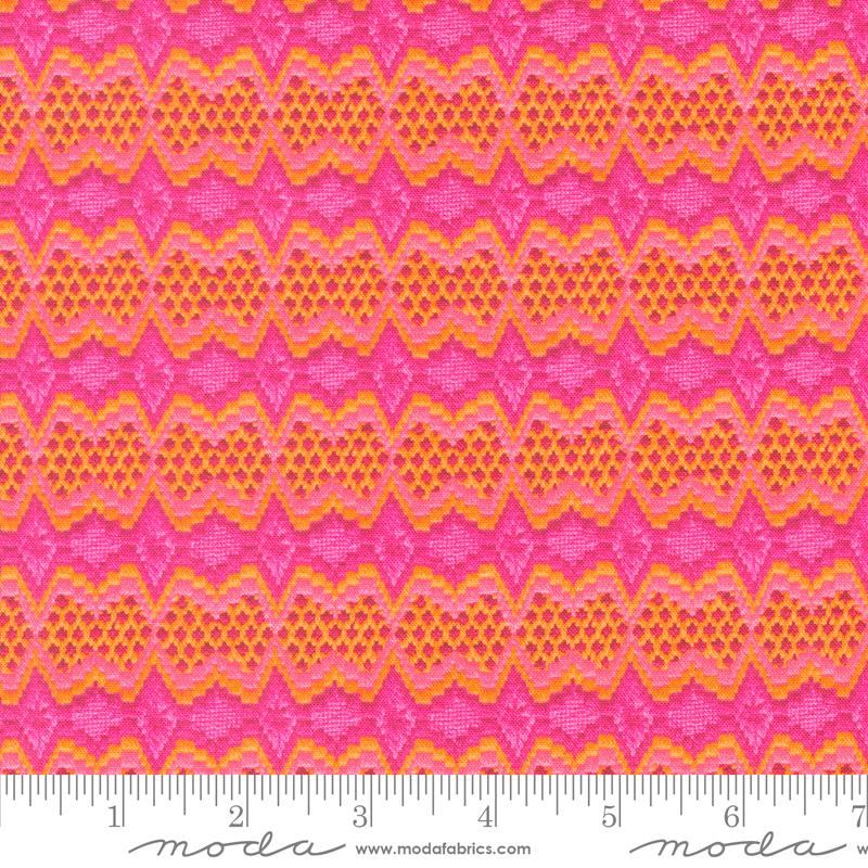 Vintage Soul Hot Pink Crewel Stripe