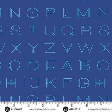 Scrawl by Giucy Giuce Deco Letters Electric Blue