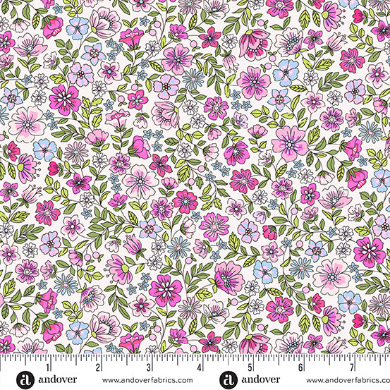 Country Cuttings Main Floral Pink