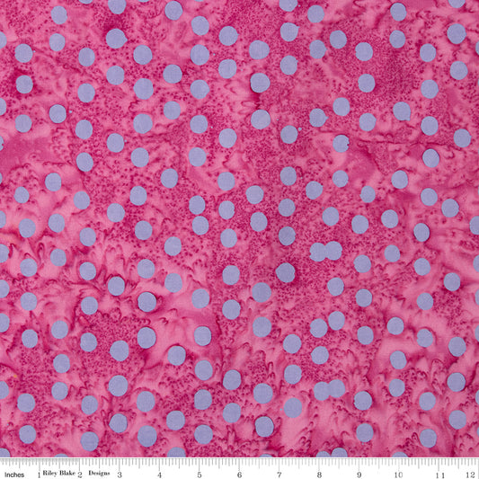 Batiks Elementals Polka Pop Flamingo