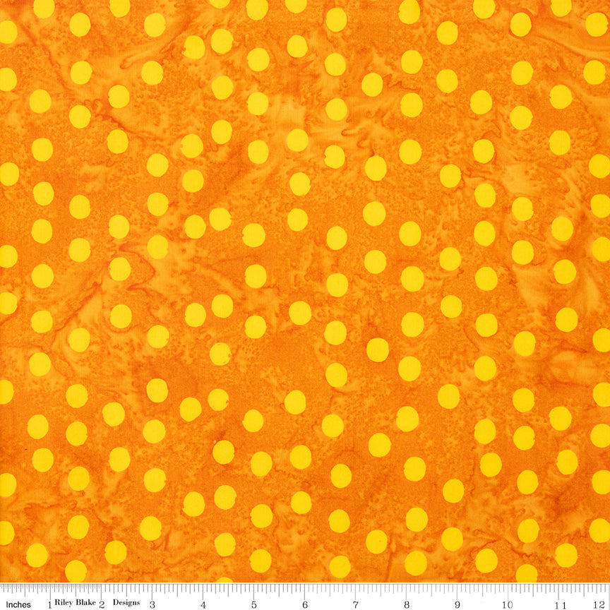 Batiks Elementals Polka Pop Sunshine