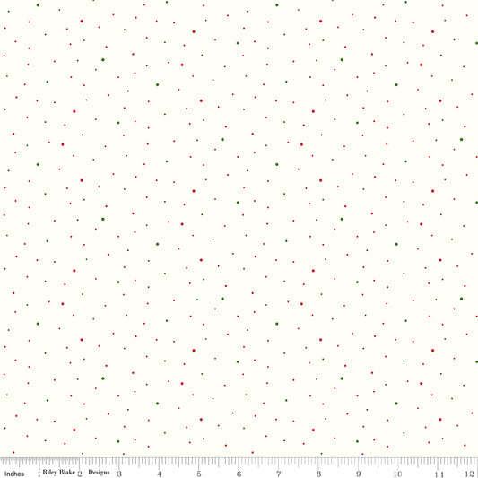 Dapple Dot on Off White Christmas