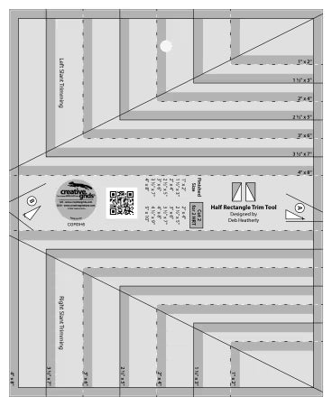 Creative Grids Quilt Ruler Half Rectangle Trim Tool