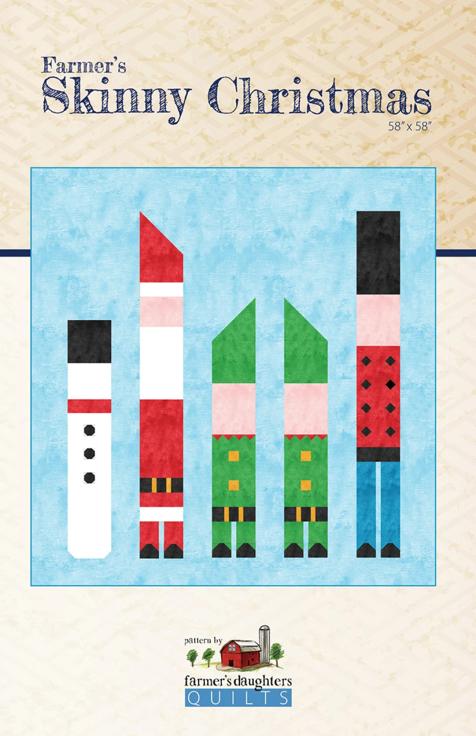 Farmer's Skinny Christmas Quilt Pattern