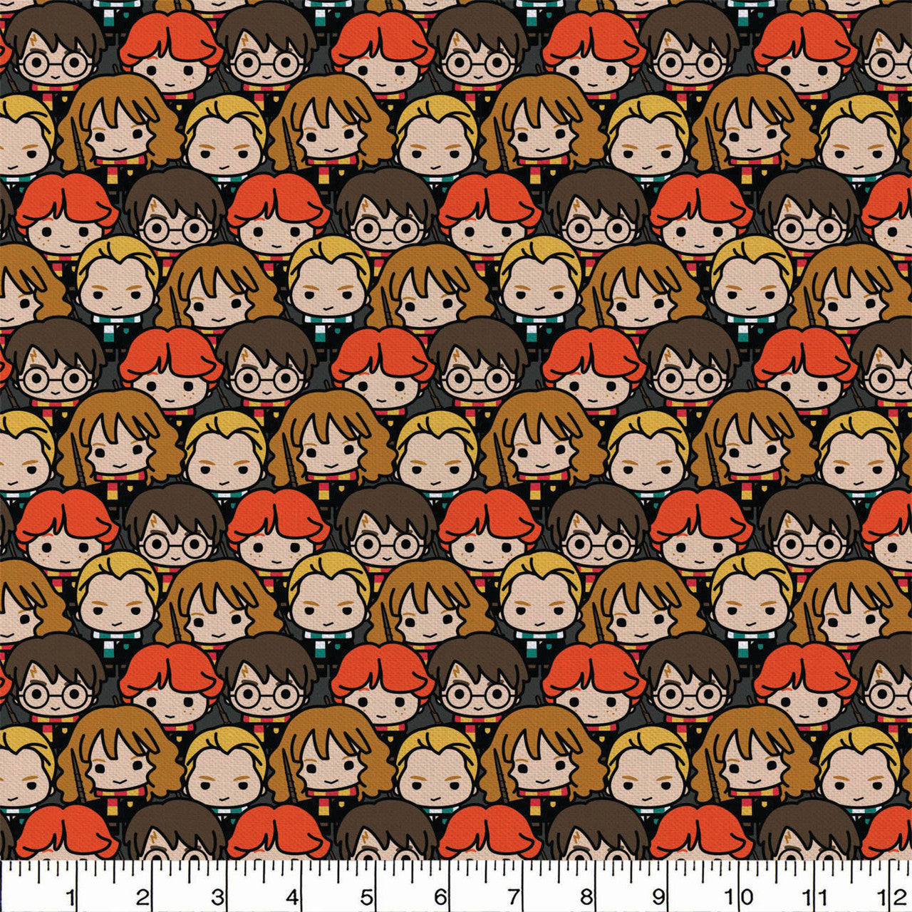 (Craft Fabric Precut) Harry Potter Heads Fat Quarter
