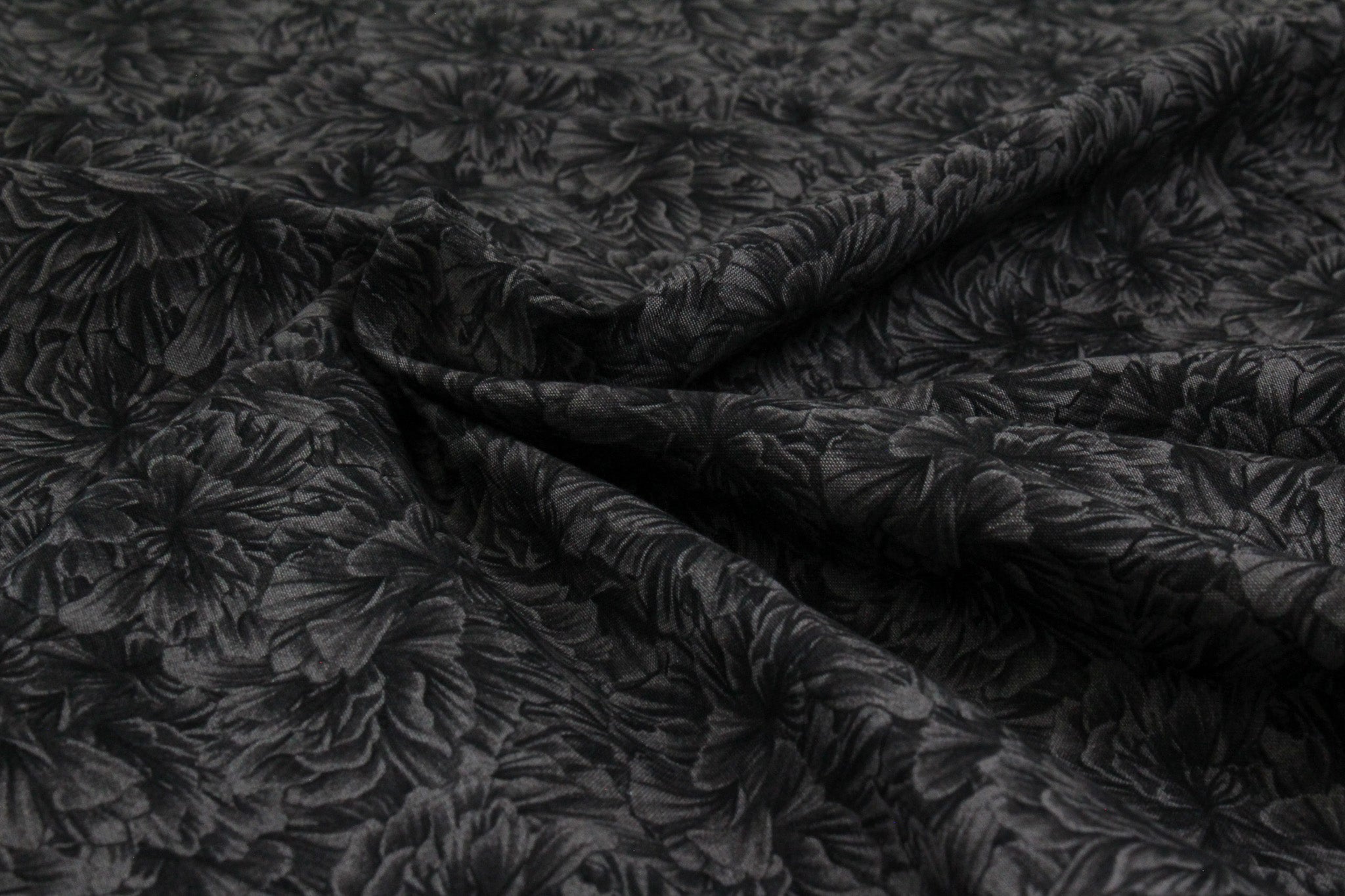 Midnight Garden Petal Texture Black