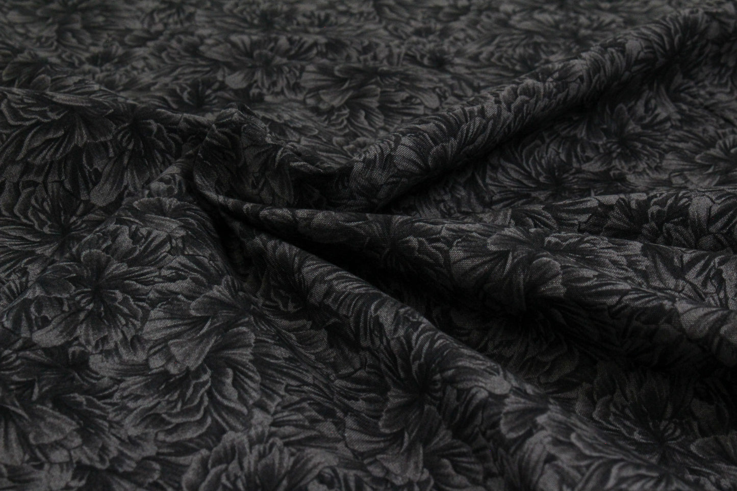 Midnight Garden Petal Texture Black