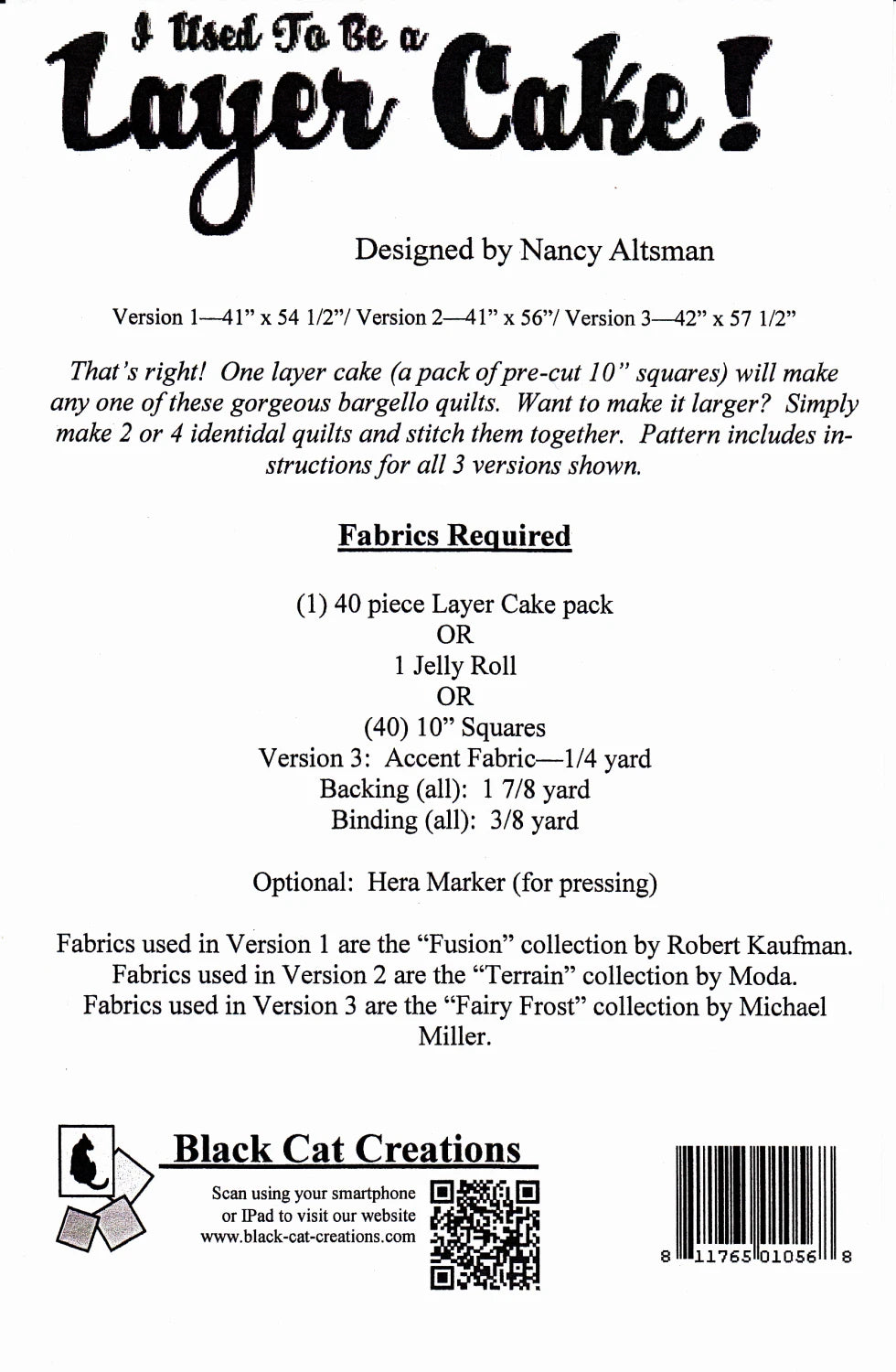 I Used to Be a Layer Cake! 3-in-1 Quilt Patterns