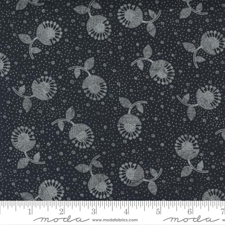 Whispers Metallic Black Silver Crazy Daisy