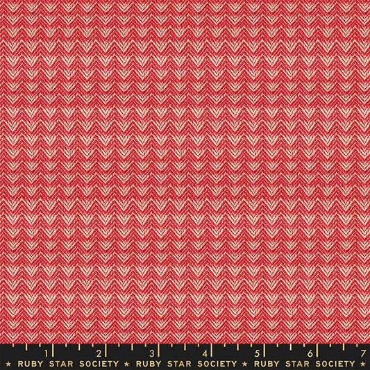 Warp Weft Wovens Warm Red  Mountain