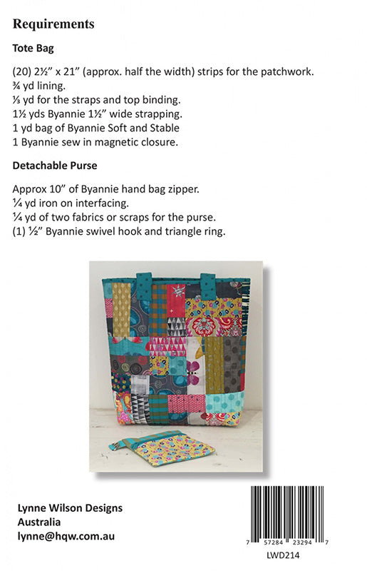 Lynn Wilson Designs Everyday Tote Bag Pattern