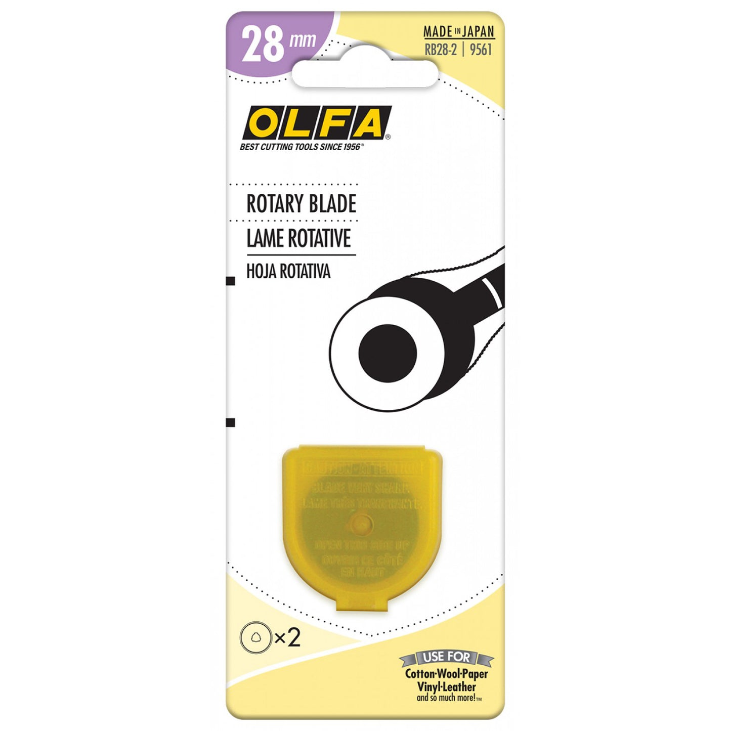 Olfa 28mm Rotary Blades, 2 Pack