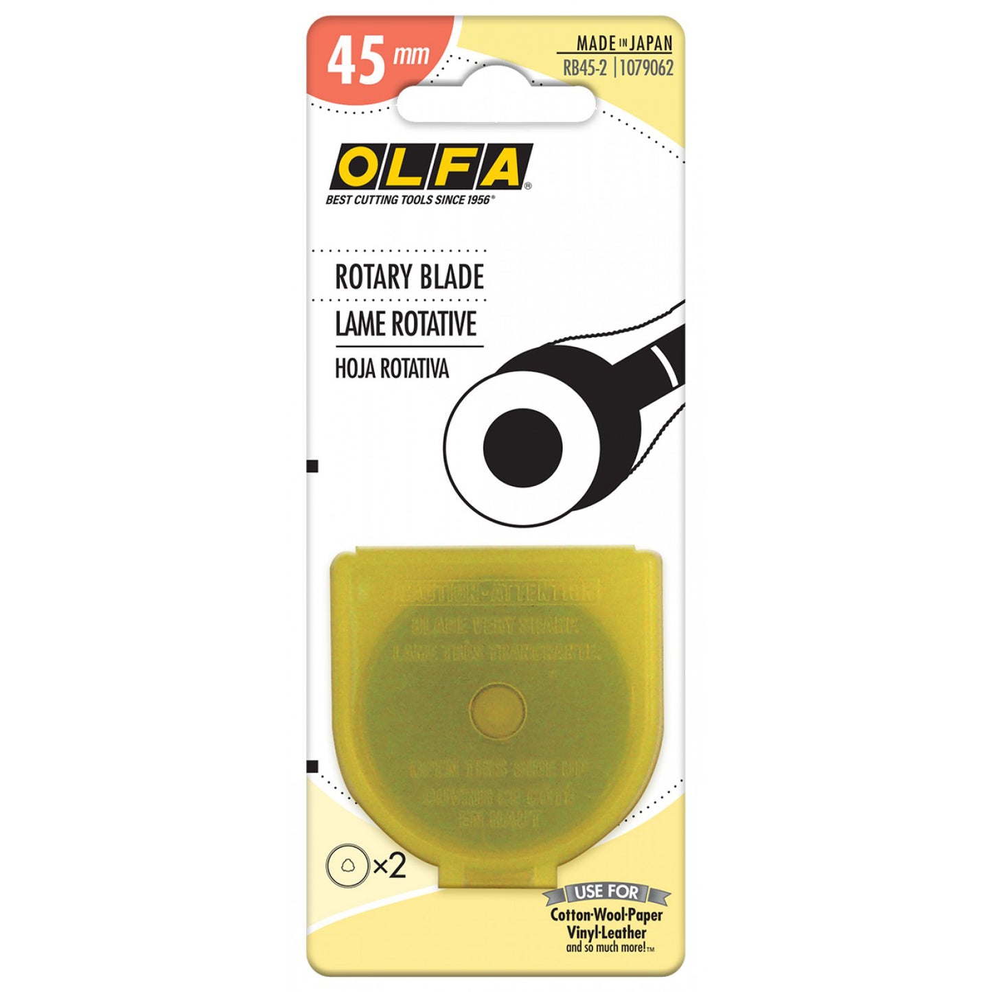 Olfa 45mm Rotary Blade, 2 Pack