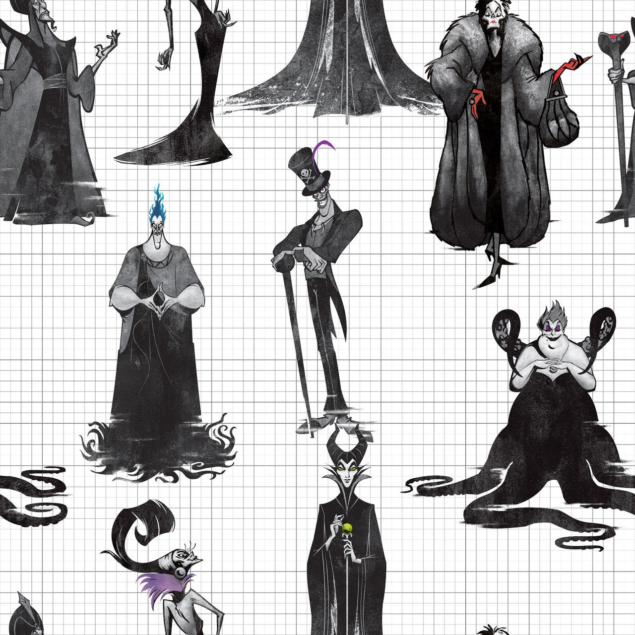 (Craft Fabric) Disney Villains Villains Shadows