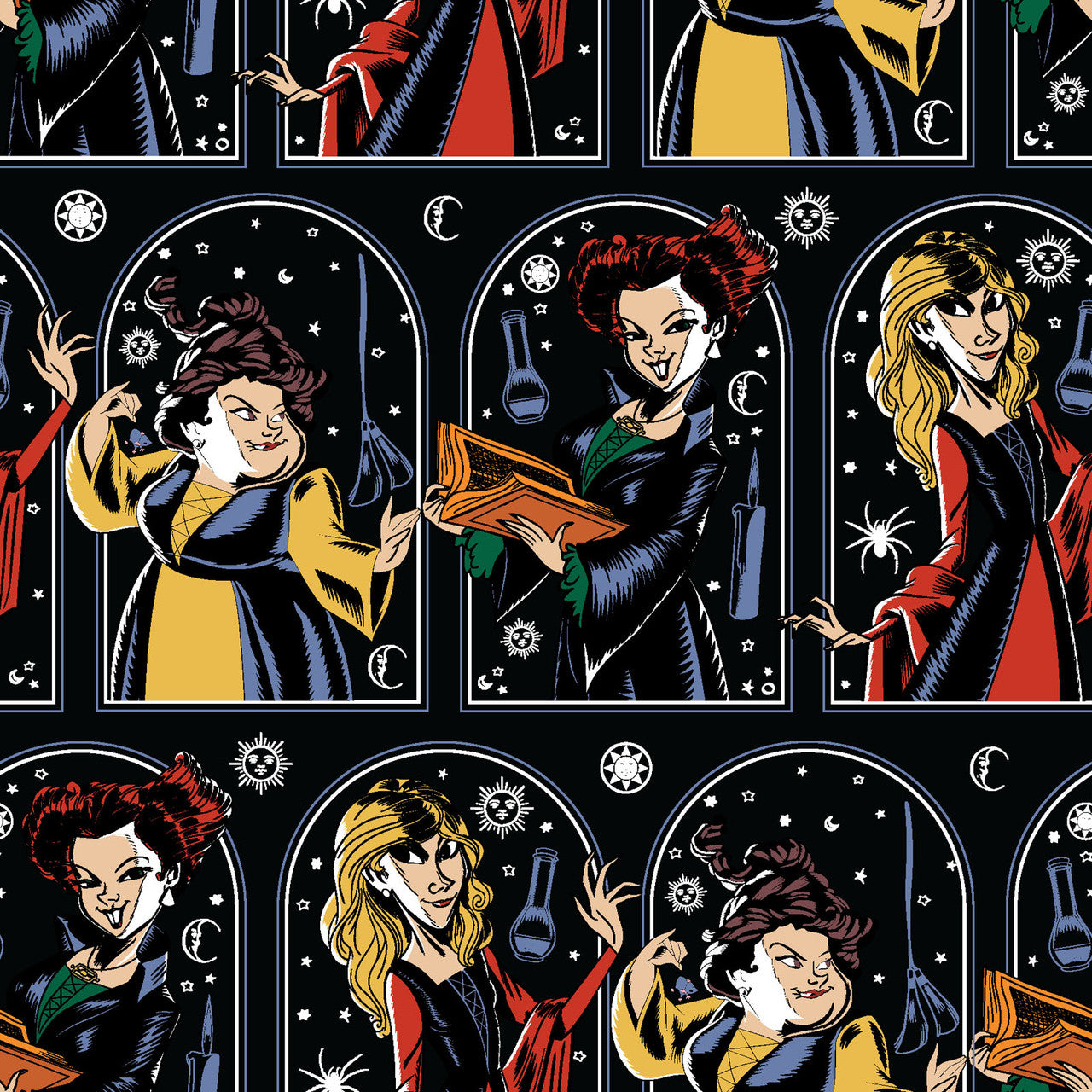 (Craft Fabric) Hocus Pocus Night Sky