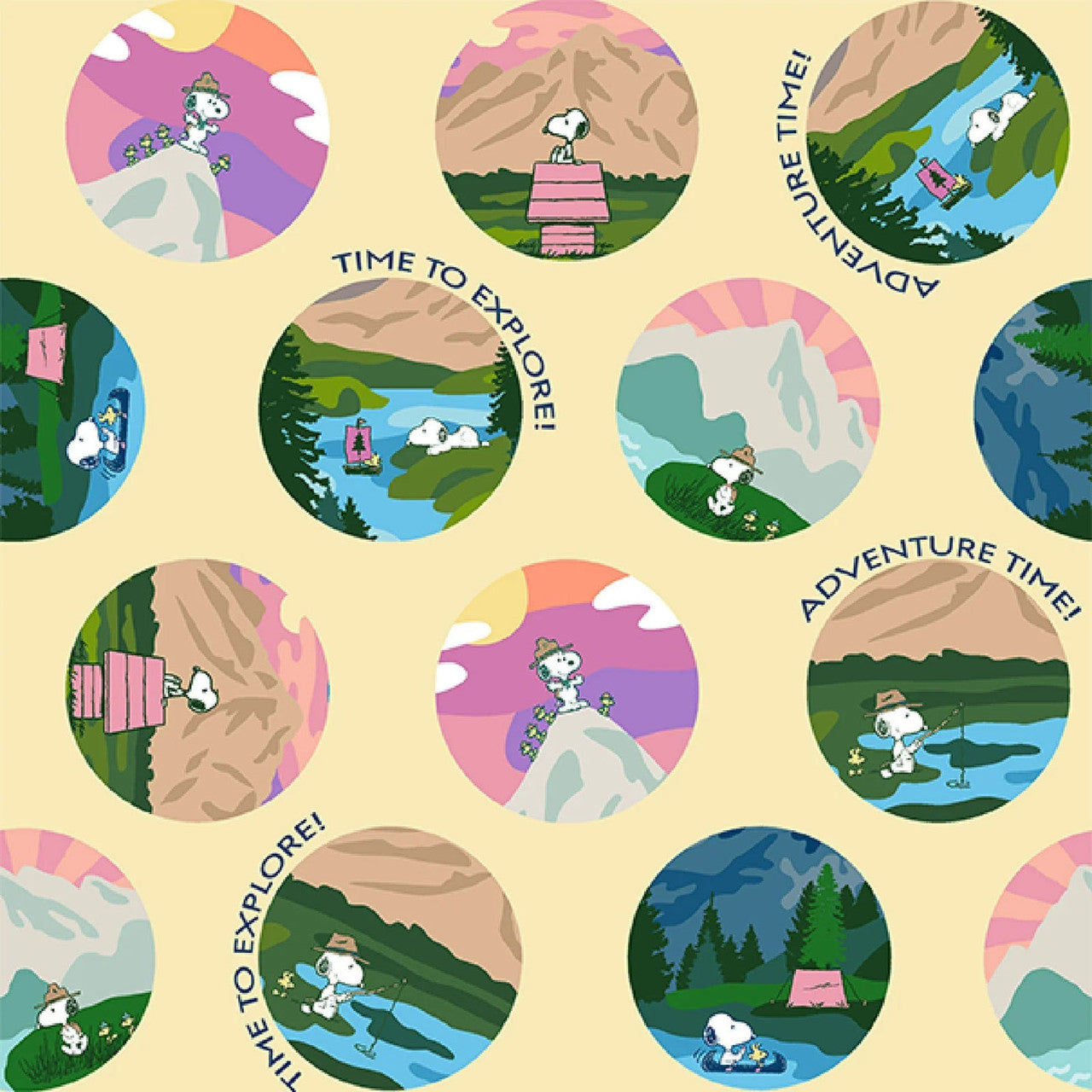 (Craft Fabric) Snoopy Adventure Awaits