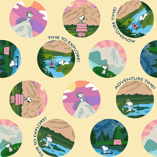 (Craft Fabric) Snoopy Adventure Awaits