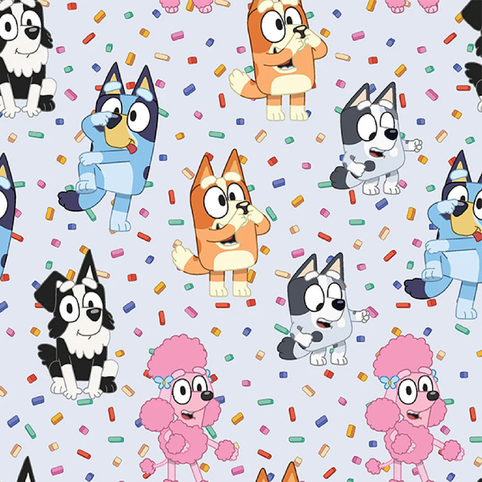 (Craft Fabric) Bluey & Friends Sprinkles of Fun