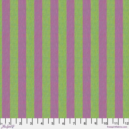 Shot Cotton Stripe Wide Stripe - Apple