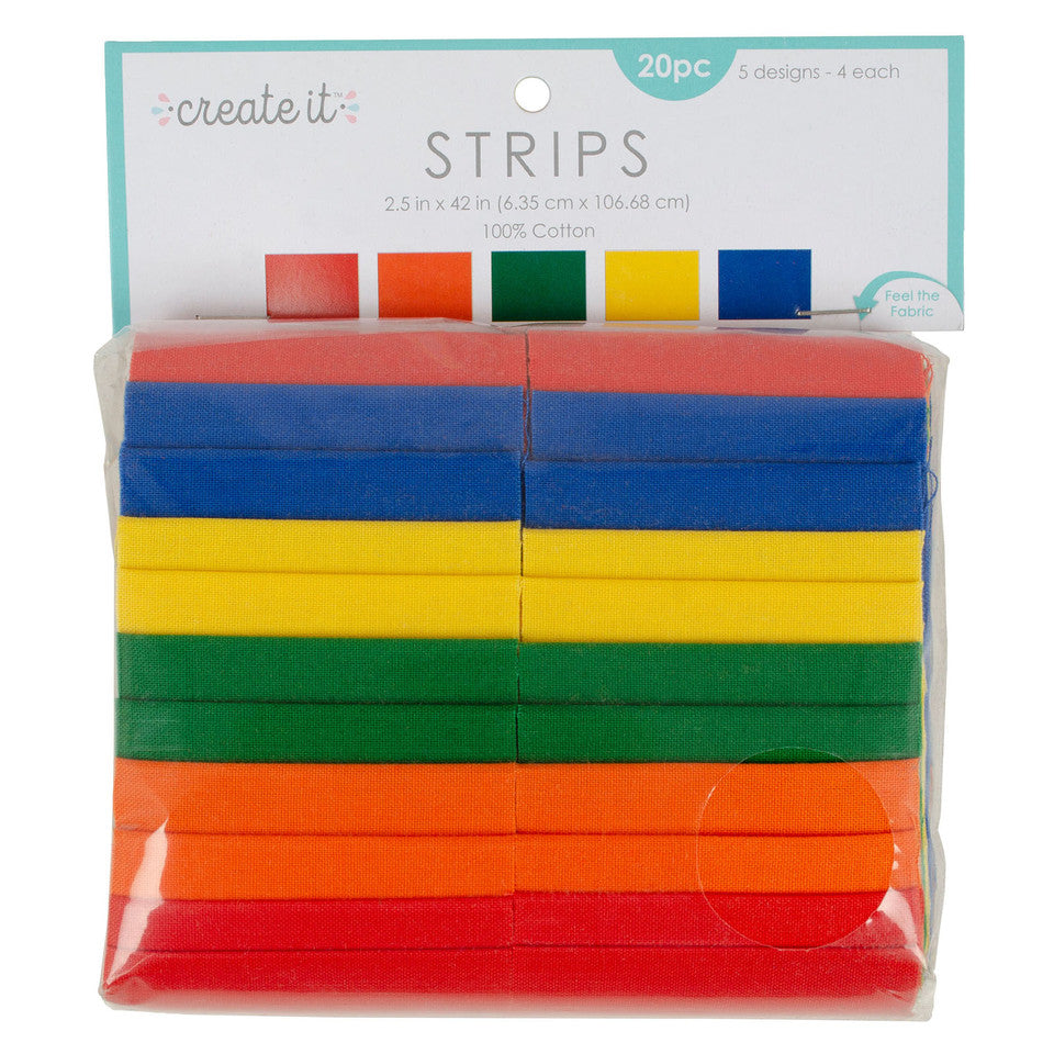 Create It 2.5” Strips (20 pcs) Bright Solids