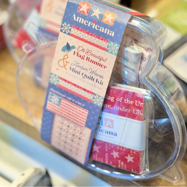 Americana Oh Beautiful Flag Runner & Amber Waves Mini Quilt Kit