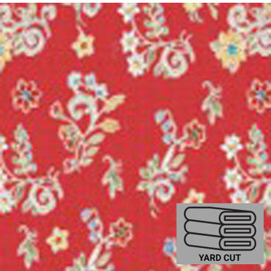 (Craft Fabric Precut) Morning Bloom Ditsies Red 1 Yard