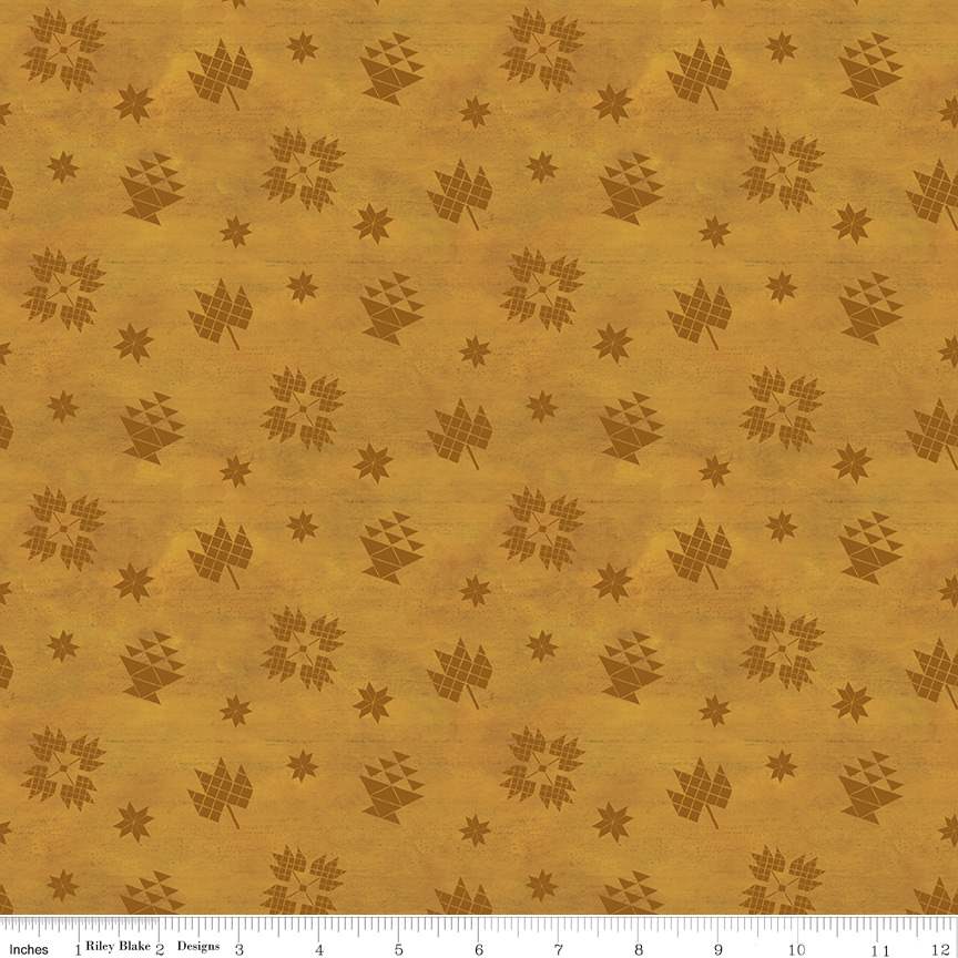 Covered Bridges in Fall Block Toss Gold