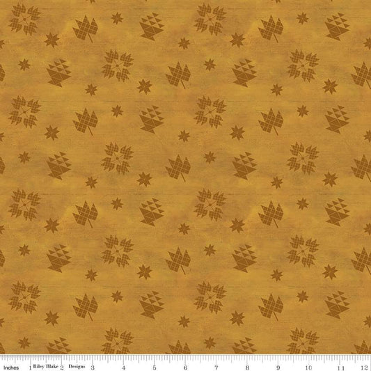 Covered Bridges in Fall Block Toss Gold