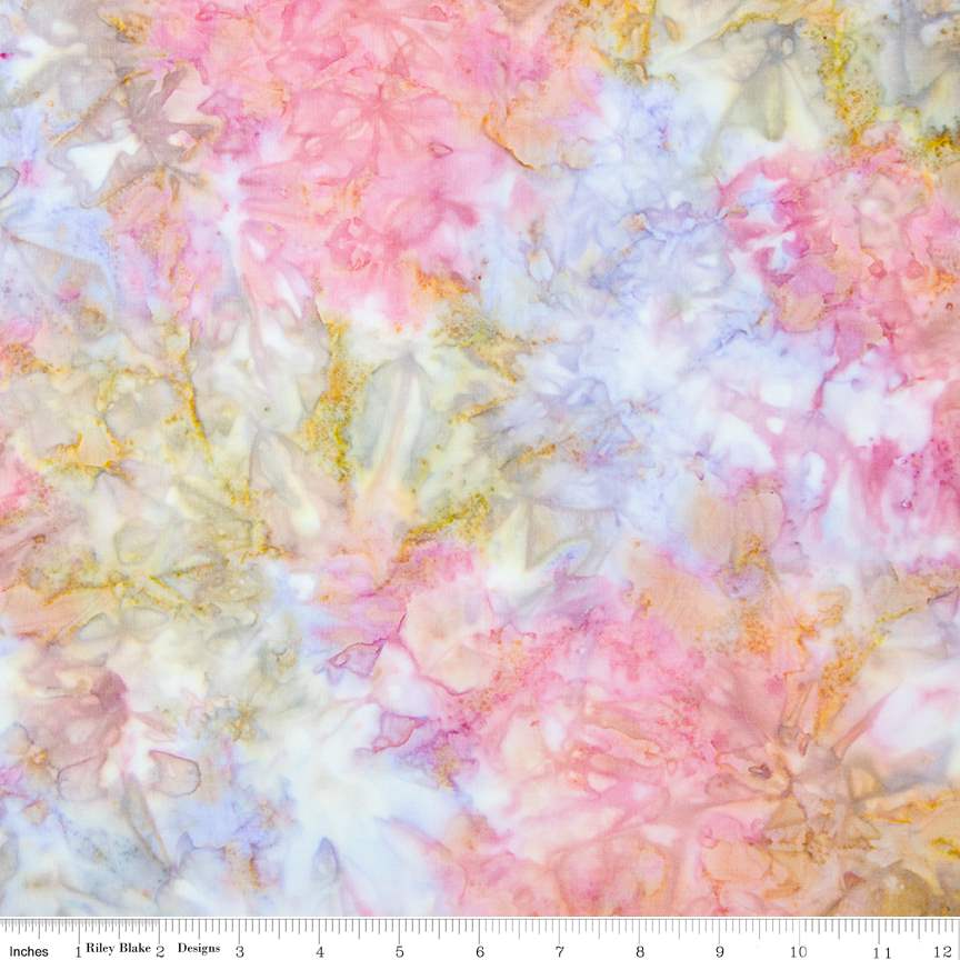 Batiks Elementals Color Play Mottled Old Lace