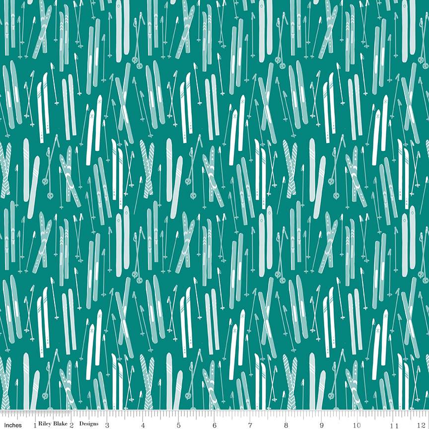 Ski Hill Skis Teal