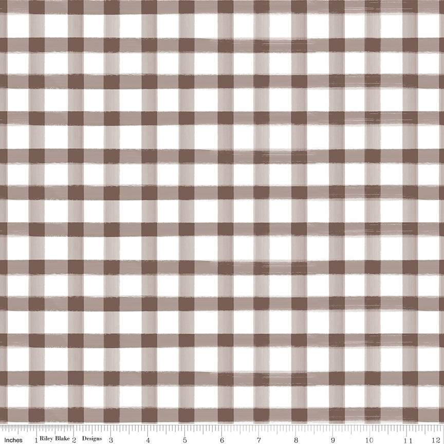 Monthly Placemats 2 Gingham Brown