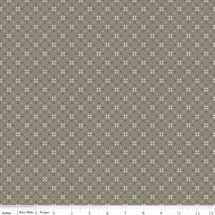 Evening on the Prairie Geo Floral Green