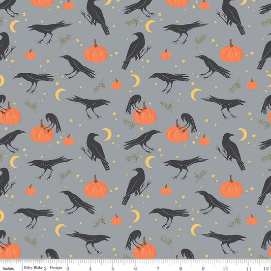 Sophisticated Halloween Vintage Crows Fog