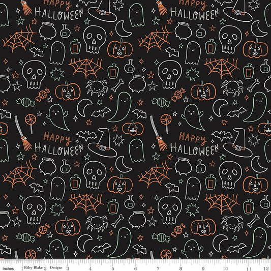 Frank and Friends Halloween Icons Black