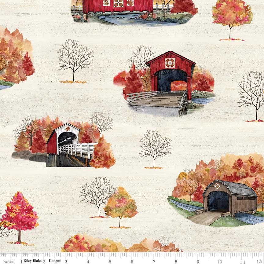 Covered Bridges in Fall Main Cream