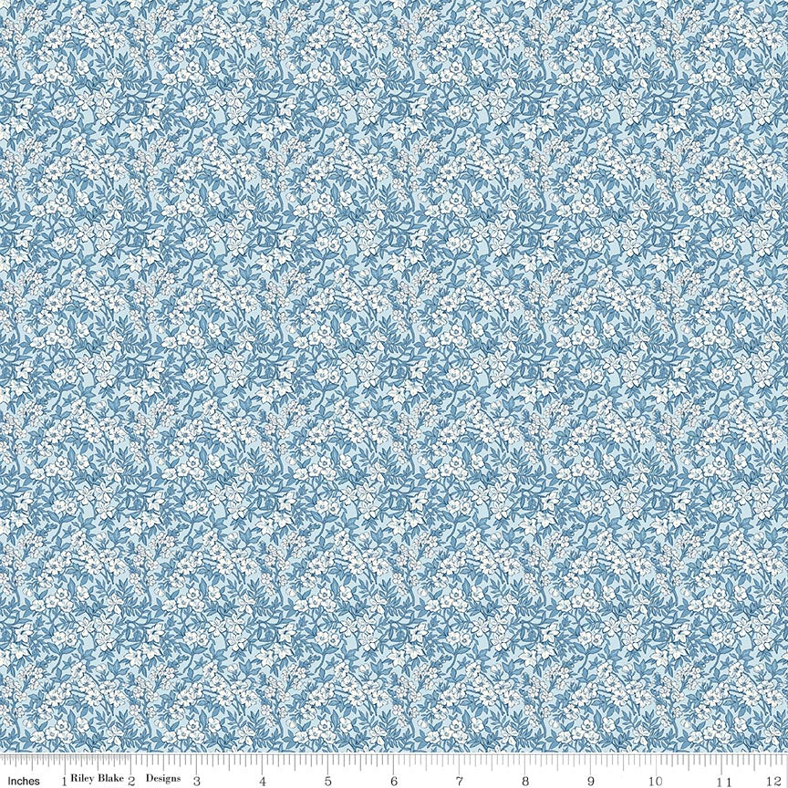 Daybreak on the Prairie Spring Floral Blue