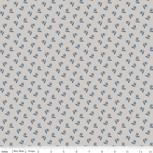 Serenity Blues Tiny Floral Taupe